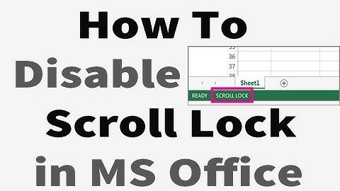 How to disable Scroll Lock in Excel 2013 / Laptop || Turn off Scroll Lock