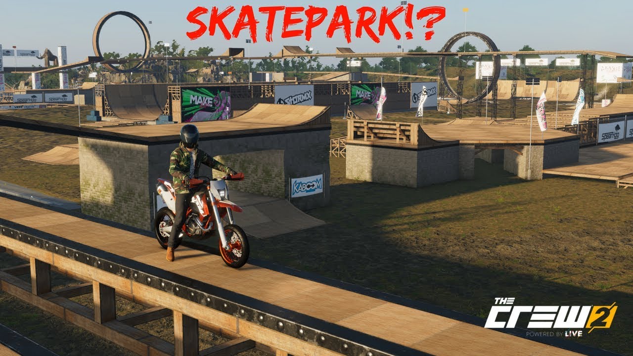 The Crew 2 Skatepark Ktm 450 Exc Supermoto At The Skatepark Youtube