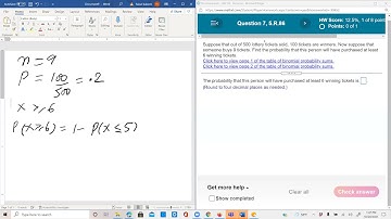 Probability and Statistics Lesson 71: Binomial Approximation to Hypergeometric. Cumulative Tables