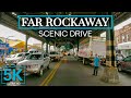 Driving from Far Rockaway to Brooklyn and Back - 5K City Drive with Real Sounds