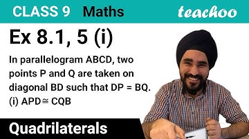 Ex 8.1, 5 (i) - In parallelogram ABCD, two points P and Q - Ex 8.1 - Teachoo