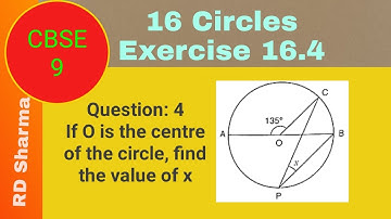 If O is the centre of the circle, find the value of x in each of the following figures.