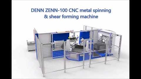 CNC metal spinning & shear forming machine with robotic loading / unloading