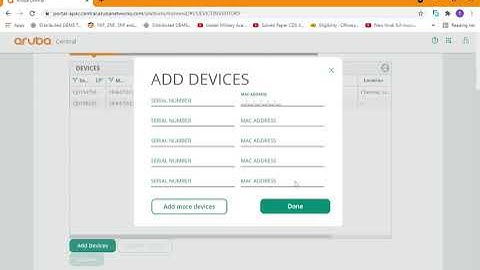 How to add devices in aruba central