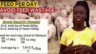 Amount of FEED for PIGS in a day|  PIG FEEDING at Weaner, Grower and finisher stages.