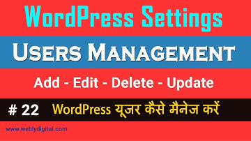 WordPress User Roles and Permission Management Explained Hindi