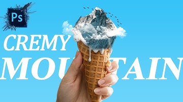 Photoshop Manipulation  || Create a cool mountain ice-cream cone using Photoshop Manupulation