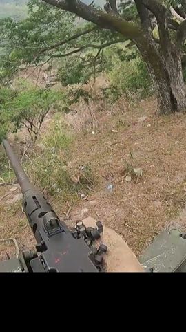 Firing the .50 cal Machine Gun During US Army Training in the Philippines, April 2023