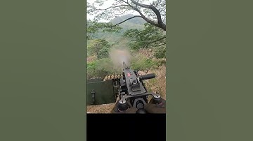 Firing the .50 cal Machine Gun During US Army Training in the Philippines, April 2023