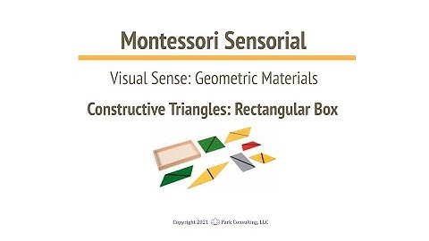 Montessori Sensorial 03-07 Constructive Triangles - Rectangular Box - A