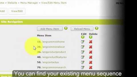 VPCart Video Tutorial: How To Add Menu in Top Navigation Bar