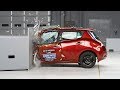 2014 Nissan Leaf driver-side small overlap IIHS crash test