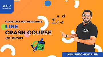 Maths | JEE, MHTCET | Maths crash course- Topic "LINE" | MATRIX SCIENCE ACADEMY