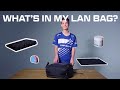 What does Obo bring with him in his LAN bag?