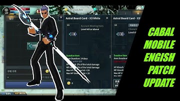 CABAL MOBILE ENGLISH PATCH UPDATE