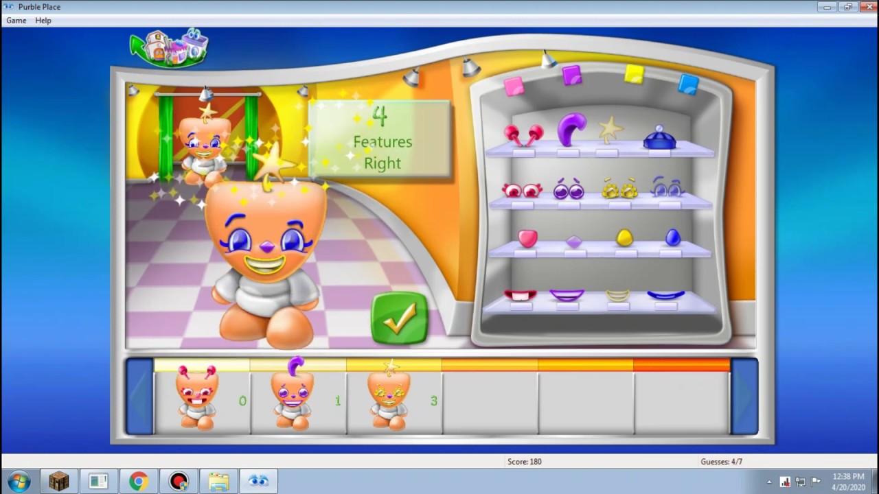 Jogando Purble Shop com fome (e errando tudo) 