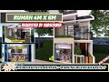 Desain rumah 4x6 2 lantai  Lengkap dengan Kios untuk usaha gan