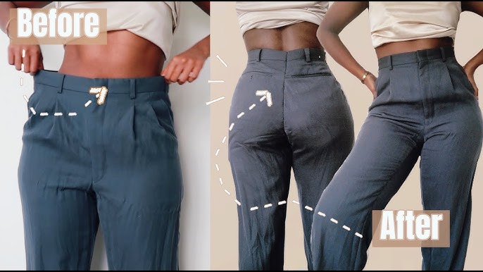 How to pin your pants or shorts TAKE-IN the WAISTBAND 