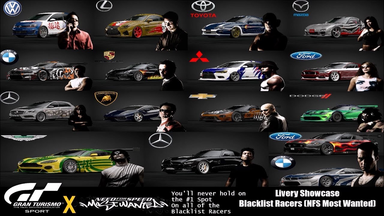 Nfs Most Wanted Black Edition Car Showcase Youtube