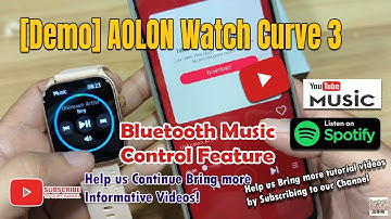 [Demo] AOLON Watch Curve 3 Smartwatch - Bluetooth Music Control Function 