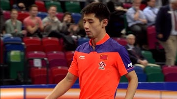 Yan An  VS Zhang Jike  learn and use Zhang Jike Skill slow motion table tennis