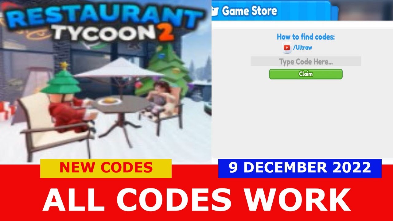 Restaurant Tycoon 2 Codes (December 2023) - Roblox
