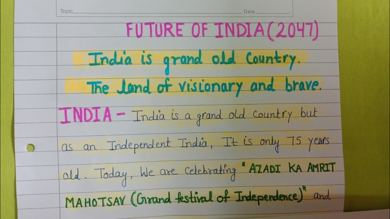 india in 2047 essay in english language