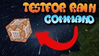 Minecraft Command Block Detect Rain Tutorial Bedrock Edition (Xbox One/Mcpe/Windows10)