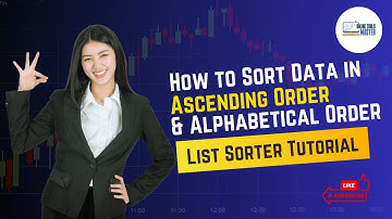 How to Sort Data in Ascending Order & Alphabetical Order | List Sorter Tutorial