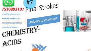 University Assistant Chemistry Acids |Final Strokes Series 7 screenshot 1