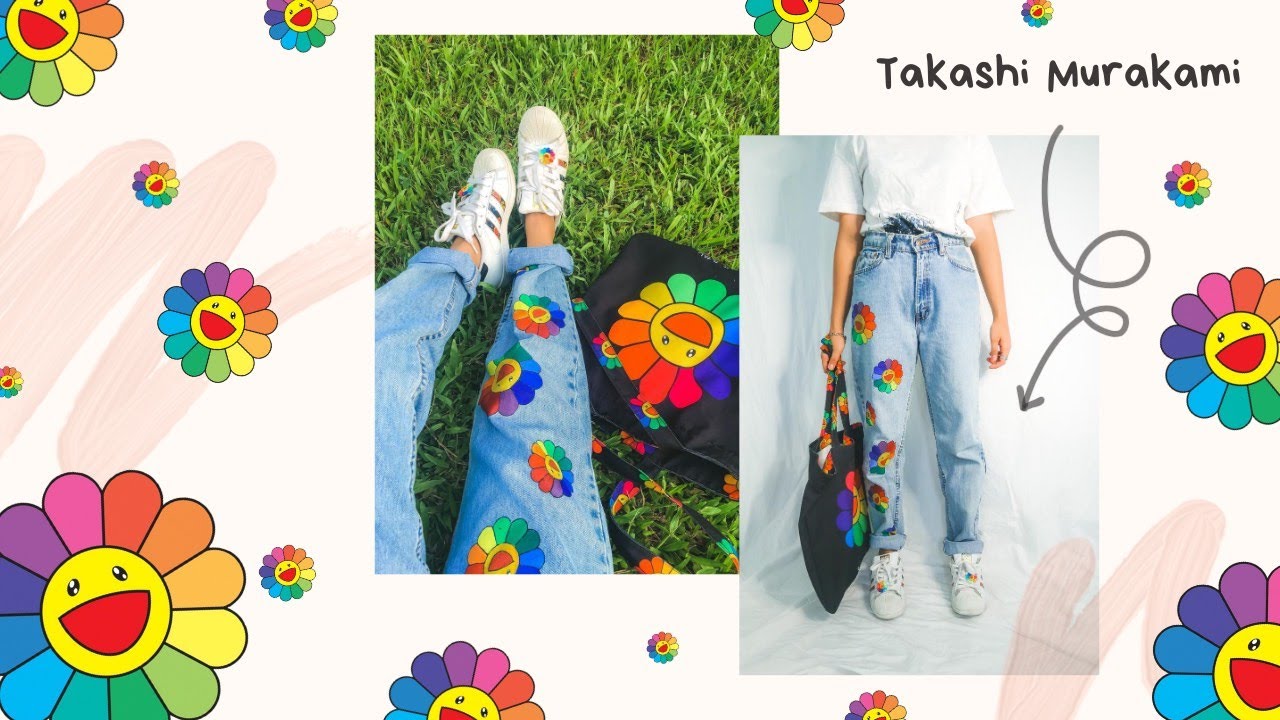 Takashi Murakami Pants/Jeans DIY Painting