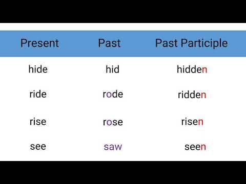 Irregular Verbs with –N in the Past Participle