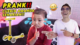 PRANK CUEKIN AMANDA SEHARIAN‼️ PENGEN MAIN SCOOTER SAMPAI NANGIS‼️ 🤣 wkwkw