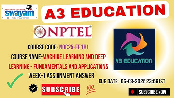 NPTEL Machine Learning and Deep Learning   Fundamentals and Applications Week 1 Assignment Answers