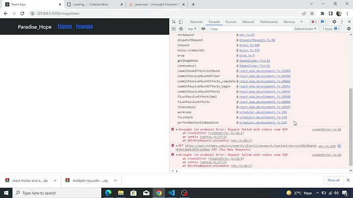Uncaught (in promise) Error: Request failed with status code 429 || 429 (Too Many Requests) React js