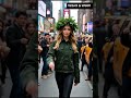 Model Wears Leaf Hat in Times Square 🌿👒 | Funny NYC Street Fashion Show
