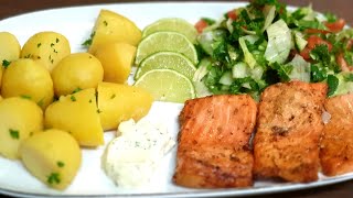fish in the oven (salmon) 🐟🐟🐟 ماهی داشی