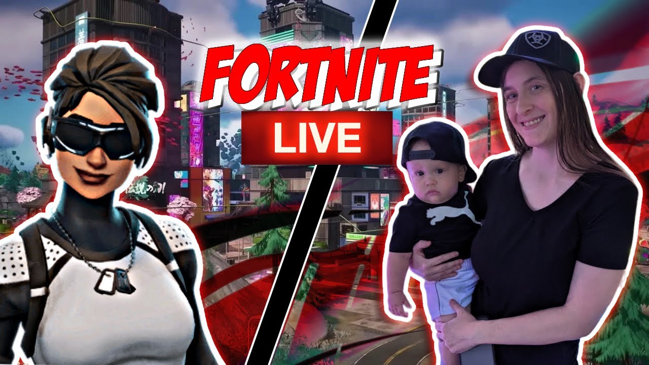 LIVE - MAMA GAMER GRINDING FORTNITE BATTLE ROYALE PLAT RANK