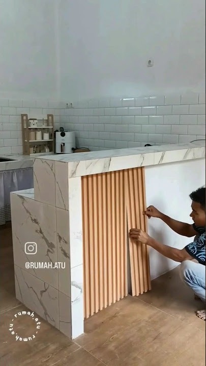 makeover dapur minibar dengan woodpanel