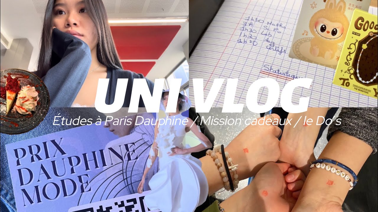 Uni Vlog - études à Paris Dauphine, comédie musicale, mode et mission cadeaux