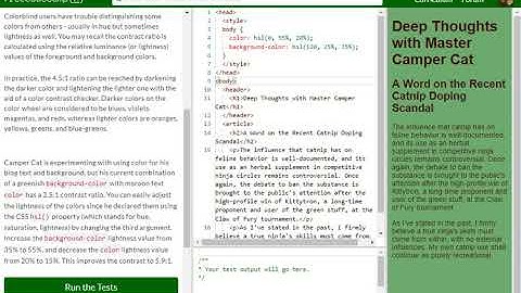 Applied Accessibility Avoid Colorblindness Issues by Using Sufficient Contrast free code camp   Dani