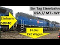 Einhorn und unendlicher Kohlenzug - ein Tag Eisenbahn USA; Helena, MT - Douglas, WY - AE #308