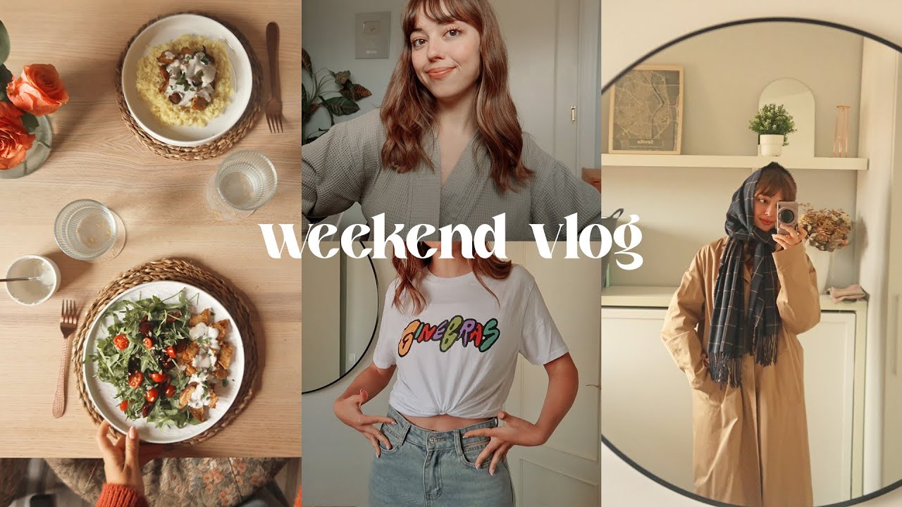 fin de semana 🌧️ l dias de peluquería y selfcare, preparando el viaje 🇬🇧 , concierto y receta rápida