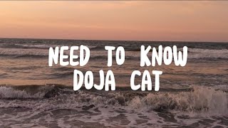 Doja Cat-Need to Know (Lyrics)