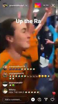 Irish ladies football team sing IRA song