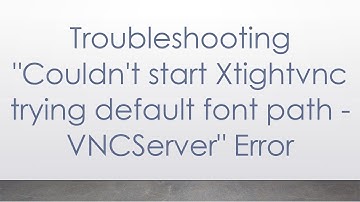 Troubleshooting "Couldn