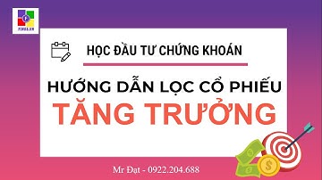 HƯỚNG DẪN LỌC CỔ PHIẾU TĂNG TRƯỞNG - CANSLIM