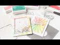 Rainbow Ink Blending And Glitter Paste With Stencils   Pinkfresh Studio December Release