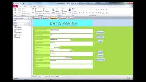 Video Tutorial Penggunaan Rekam Medis dengan Ms  Access