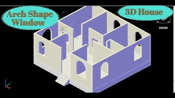 Arch shape window Creating in 3d house in AutoCAD | Arch Window in Autocad 3D | CAD CAREER